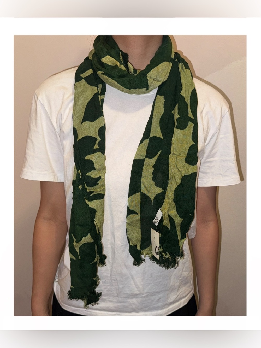 Nine West Viscose Green Scarf